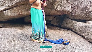 Indian Couple Romance In Outdoor - Saree Sex - Saree Lifted Up And Ass Spanked