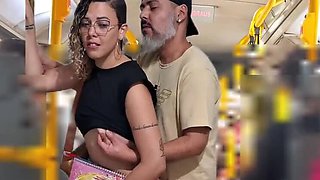 Naughty Student Gabi Sweet Takes Surprise Cumshot on Bus - Public Sex & Humiliation