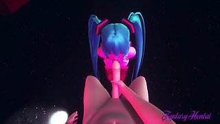 Vocaloid Hentai - Pov Miku Blowjob In A Striptease Club