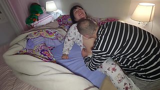 Homemade fuck-fest with my super-steamy wifey getting ravaged and jizz flow in throat. Amateur cougar with enormous coochie.