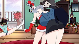 Busty mom Audrey gives a great blowjob to a huge cock (Parody)