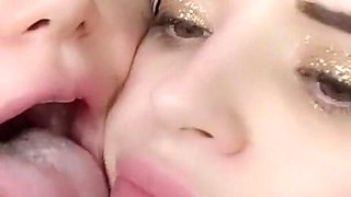 Hot Students Play with Saliva
