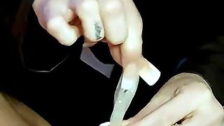 Miss Alessa Milano Racked and Feeding Used Condoms