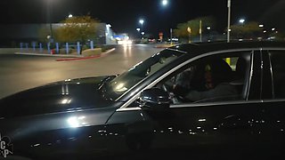 Phat-assed Brunette BBW Alex Blair Goes Nuts In the City At Night, Having Fun With Gibby The Clown