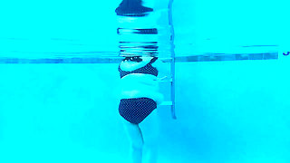 Watch BBW Nurse Vicki Exercise in Pool with Underwater Camera See My