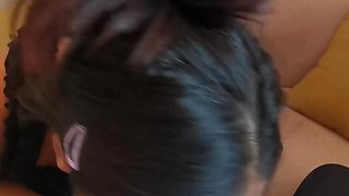 Thai Bar girl gets invited to suck on the tourist's white cock