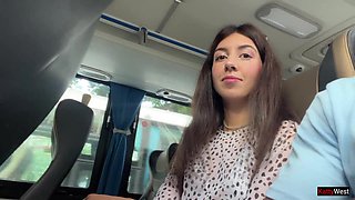 Public Shaft Flashing - Risky Handjob in Public Bus Full of People until he CUM