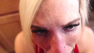 Messy Facial From a BBC After a Kitchen Blowjob