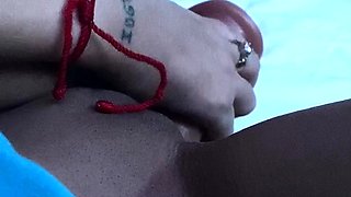 Close up solo beauty toying ass