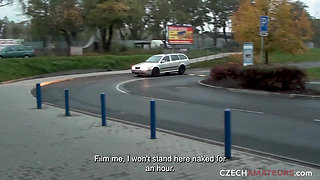 Couple from Prague fucks all over the city