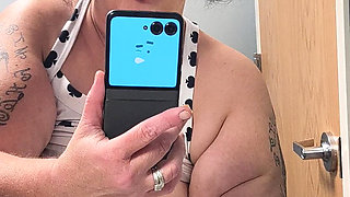 Saggy Soapy Tits Rubbing Her Clit Thumping