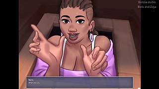 Teacher student hentai, her big tits, ebony teacher