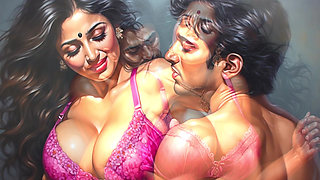 Village Bhabhi Wearing Pink Bra Romantic Video