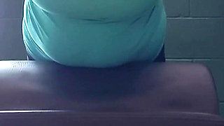 Take a Peek at My Cleavage as I Workout at My Public Gym!