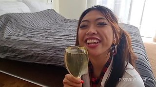 [WET] EXTREME! Newbie Asian Kit Kate 0% Pussy 1 on 1 intense anal, gape, ATM, piss in mouth & ass then drinking, Toilet face flush, Spit on face and face slapping, rimming - PissVids