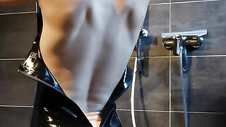 Latex Shower Striptease