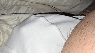 Step mom hand slip under panties and handjob step son dick