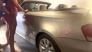 Blonde Teen Neighbour Sneaks Into Garage For Hot Doggy Style Fuck