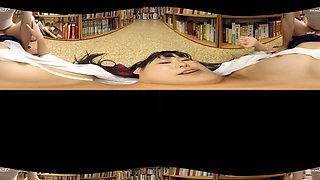 Multiple POV VR: Upskirt with the Beautiful Girl in the Library; JAV Hardcore Making a Schoolgirl Fuck You