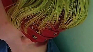 Blindfolded blowjob with cum clean up from her hand