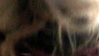 Hot amateur blonde milf gives sexy pov blowjob