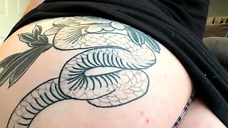 Milf brunette masturbating with toy ass