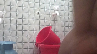 Adorable desi girl caught bathing in shower