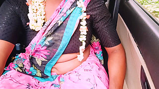 Bhabi deceives her husband while spending private time on long drives with her brother-in-law.. Car sex Telugu dirty talks.