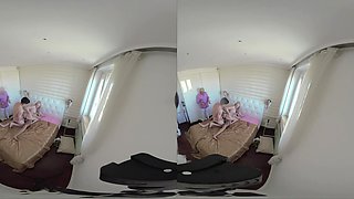 Jessie Ames Behind The Scenes Vr Part Three - Anal Slut Makes Her Sugardaddy Dp Her With Strangers
