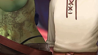 Big Boobs Giant Orc Woman Dirty Outdoor Sex and Pussy Creampie - Cartoon Animated Porn Game - What a Legend! - Part 25