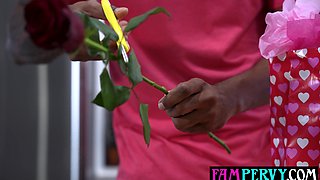 Ebony 18yo seducing daddy to get his BIG BLACK DICK