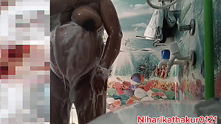 I m bath in bathroom with pussy fucking you guess ?
