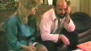 A Blonde In Stockings Takes Her Bosses Cock