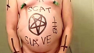 Satan slave gets extreme piss enema treatment