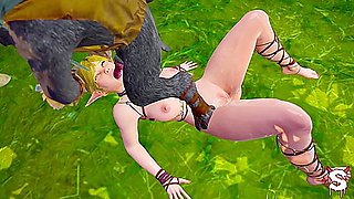 Sexy Forest Elf Has An Orgy With The Wild Life Beings