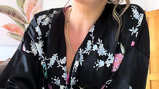 Chubby Blonde MILF Showing Her Big Boobs