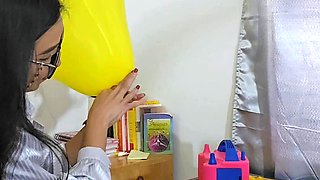 Marianna Tries to Inflate Her Square Balloon Without Bursting It