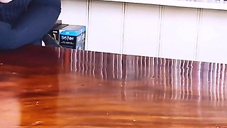 Office Bimbo Nylon Tease