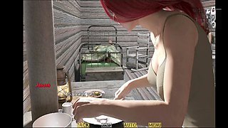 Redhead milf in a steamy manga scene with big tits