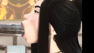 Brunette is shafted in a 3D fucking