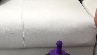 Blindfolded Wife Riding on Sybian and She Didn't Knew That Husband Fucked Sex Doll Behind Her Back
