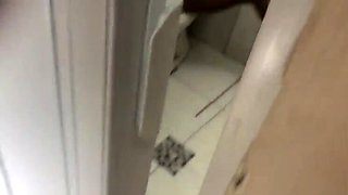 Bruna Black caught masturbating in bathroom - takes two huge facial cumshots