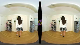Plain Sexy; Busty Schoolgirl Vr Striptease - Sexlikereal