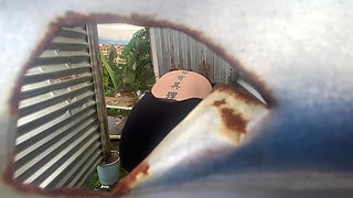 Allows Himself to Be Recorded in the Beach Booth