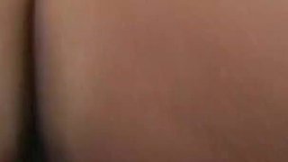 Hot ebony babe fucking on the couch hard