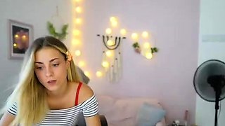 Blonde teen Sierras first erotic masturbation video