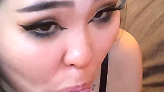 Asian Teen Gives Amazing Blowjob and Gets Huge Facial Cumshot