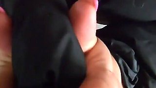 Shiny Leggins and a Lot of Cum on New Puffy Downjacket 171