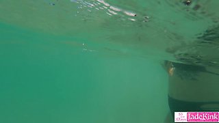 Hot blonde girl cheat her boyfriend and fucks stranger near beach