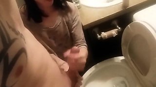 Hand Job in toilet